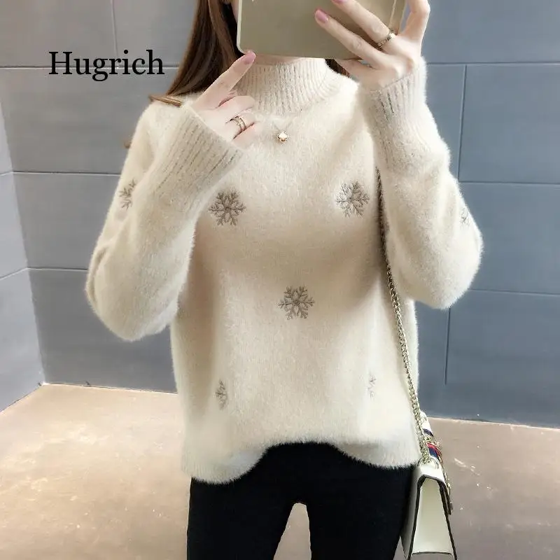 Warm Wool Sweaters Women Pullover Winter Pattern High Quality Casual Soft Mohair Snowflak Autumn Thick Fashion Knitted Fall
Warm Wool Sweaters Women Pullover Winter Pattern High Quality Casual Soft Mohair Snowflak Autumn Thick Fashion Knitted Fall