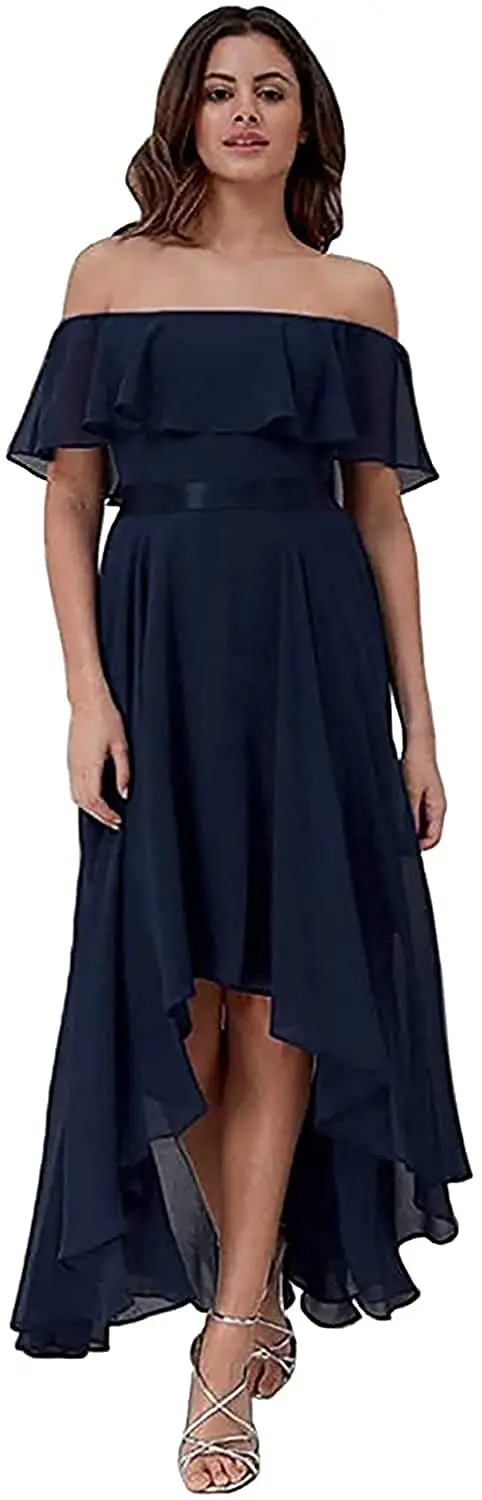 Off The Shoulder Bridesmaid Dresses Long for Women 2021 Chiffon High Low Dress Maxi Formal Evening Gowns
Off The Shoulder Bridesmaid Dresses Long for Women 2021 Chiffon High Low Dress Maxi Formal Evening Gowns