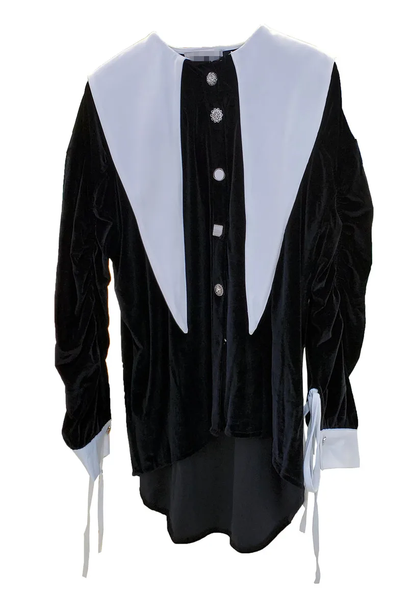 2021 Spring New Korean Fashion Color Contrast Sailor Collar Elegant Loose Slimming Shirt for Women Black Blouse
2021 Spring New Korean Fashion Color Contrast Sailor Collar Elegant Loose Slimming Shirt for Women Black Blouse