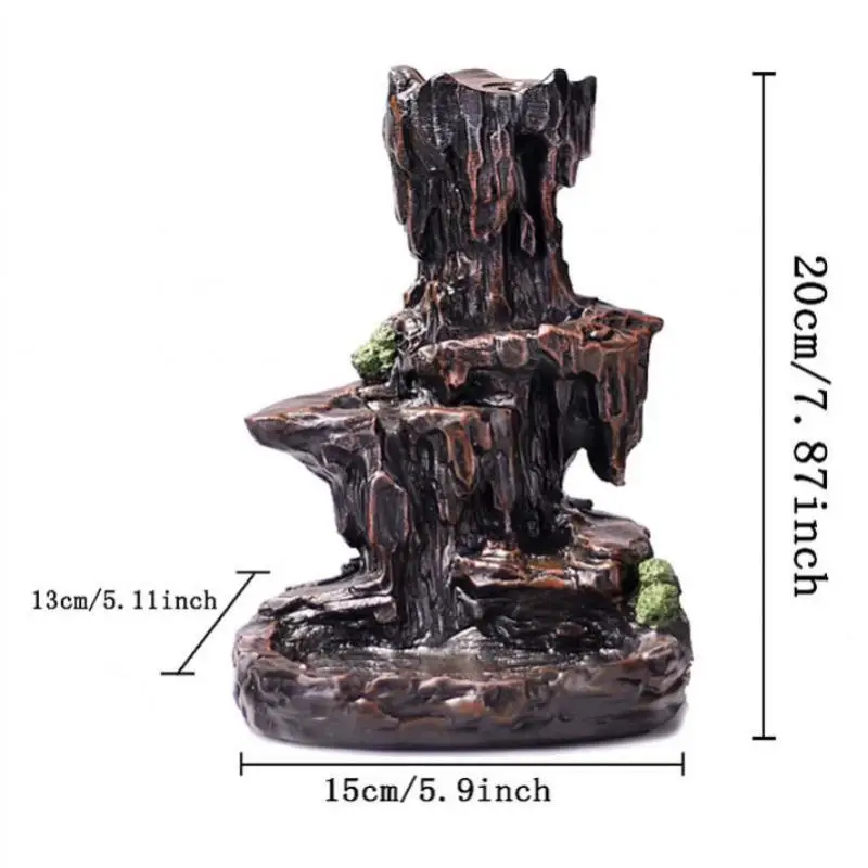 Ceramic Smoke Waterfall Incense Sticks Holder Mountain Shape Backflow Incense Burner + 120 Incense Cones + 30 Pcs Incense Sticks
Ceramic Smoke Waterfall Incense Sticks Holder Mountain Shape Backflow Incense Burner + 120 Incense Cones + 30 Pcs Incense Sticks