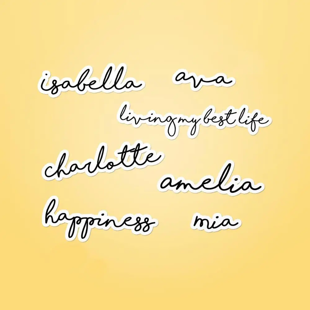 CUSTOM Cursive Phrase Or Name Vinyl Stickers Best Friend Gift Laptop Decals Cute Stickers Waterproof Label Macbook 
CUSTOM Cursive Phrase Or Name Vinyl Stickers Best Friend Gift Laptop Decals Cute Stickers Waterproof Label Macbook