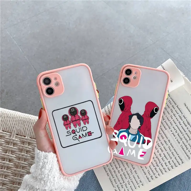 Squid Game 456 Round Six Phone Case For iPhone 12 11 Mini Pro XR XS Max 7 8 Plus X Matte transparent Pink Back Cover
Squid Game 456 Round Six Phone Case For iPhone 12 11 Mini Pro XR XS Max 7 8 Plus X Matte transparent Pink Back Cover