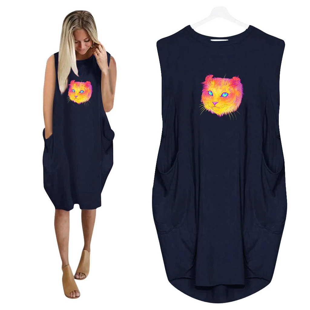 2021 летний пуловер, повседневное простое платье средней длины из хлопка с рисунком, свободная юбка с карманами на талии
2021 летний пуловер, повседневное простое платье средней длины из хлопка с рисунком, свободная юбка с карманами на талии