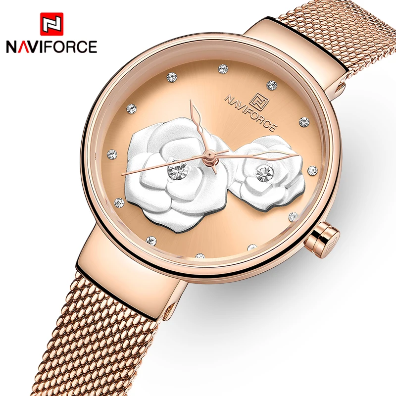 New Women Watch Top Luxury Brand NAVIFORCE Beautiful Design Quartz Lady Watches Simple Waterproof Wristwatch Female Reloj Mujer 
New Women Watch Top Luxury Brand NAVIFORCE Beautiful Design Quartz Lady Watches Simple Waterproof Wristwatch Female Reloj Mujer