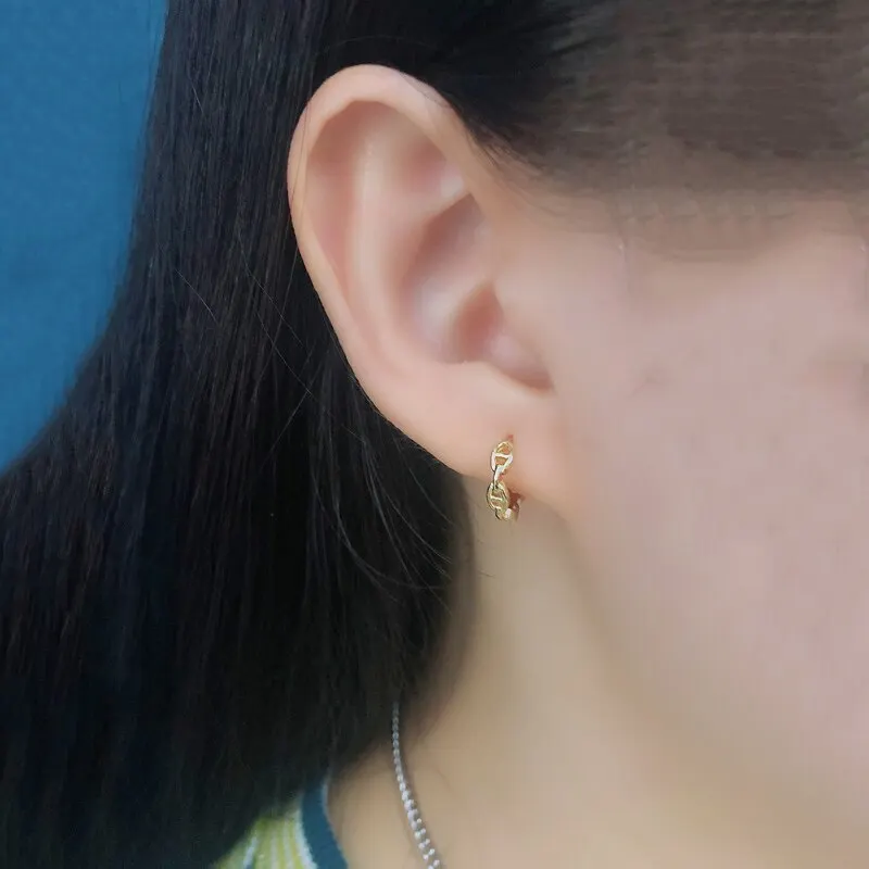 A00302 Punk Hip Hop Cuban Link Chain Pig Nose Ear Buckle for Women Street Fashione 925 Sterling Silver Gothic Earrings 
A00302 Punk Hip Hop Cuban Link Chain Pig Nose Ear Buckle for Women Street Fashione 925 Sterling Silver Gothic Earrings