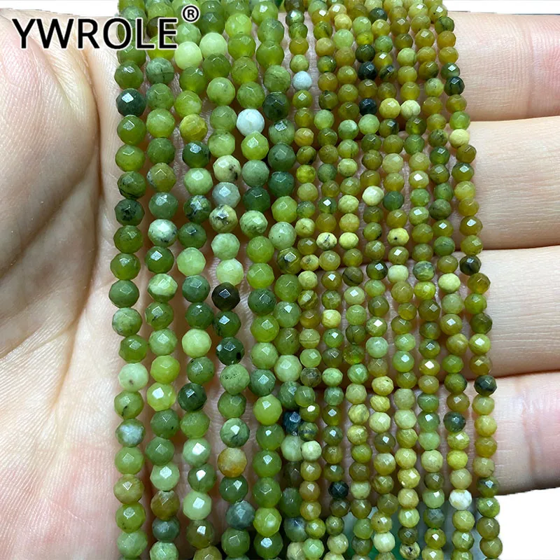 

Ywрол натуральный камень зеленый нефрит граненые круглые разделительные бусины для самостоятельного изготовления ювелирных изделий браслет ожерелье 2/3/4 мм 15 дюймов