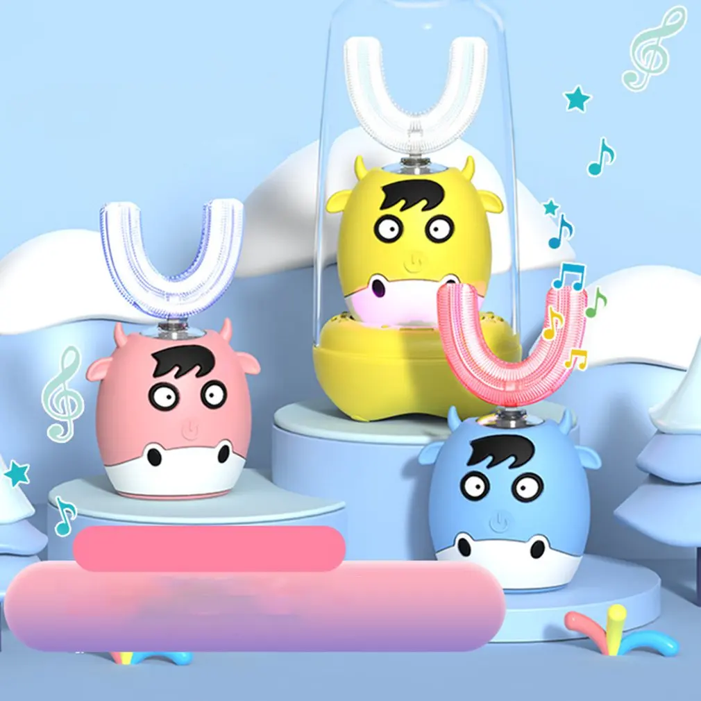 Children's Ultrasonic Electric Toothbrush Silicone Brush Head U-shaped Cartoon Smart Automatic Toothbrush With Kids Songs
Children's Ultrasonic Electric Toothbrush Silicone Brush Head U-shaped Cartoon Smart Automatic Toothbrush With Kids Songs