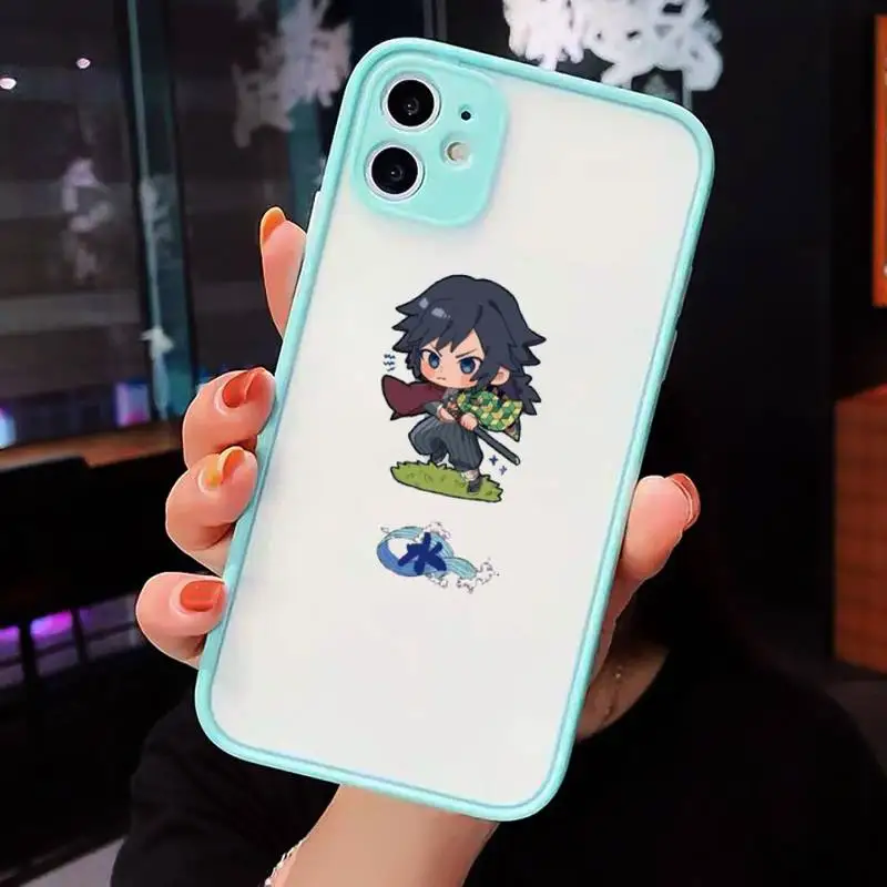 Cute cartoon ghost slayer Phone Cases Matte transparent For blue iPhone 12 Mini 11 Pro XR XS Max 7 8 Plus X Back Cover
Cute cartoon ghost slayer Phone Cases Matte transparent For blue iPhone 12 Mini 11 Pro XR XS Max 7 8 Plus X Back Cover