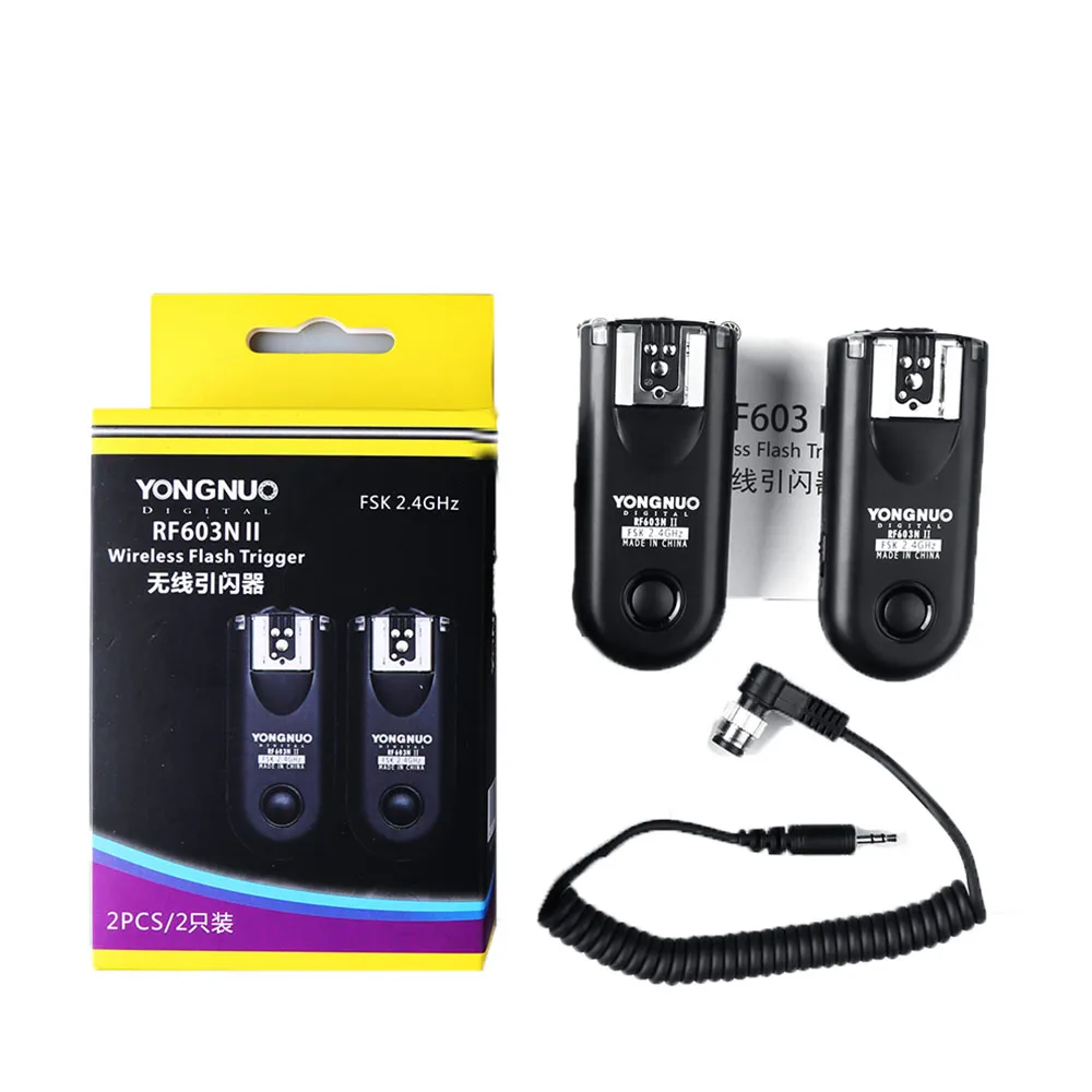 Новый дизайн Yongnuo RF-603II N3 RF603 ii RF 603 Flash Trigger 2 трансивера для Nikon D90/D5000/D3100/D3200/D7000 //