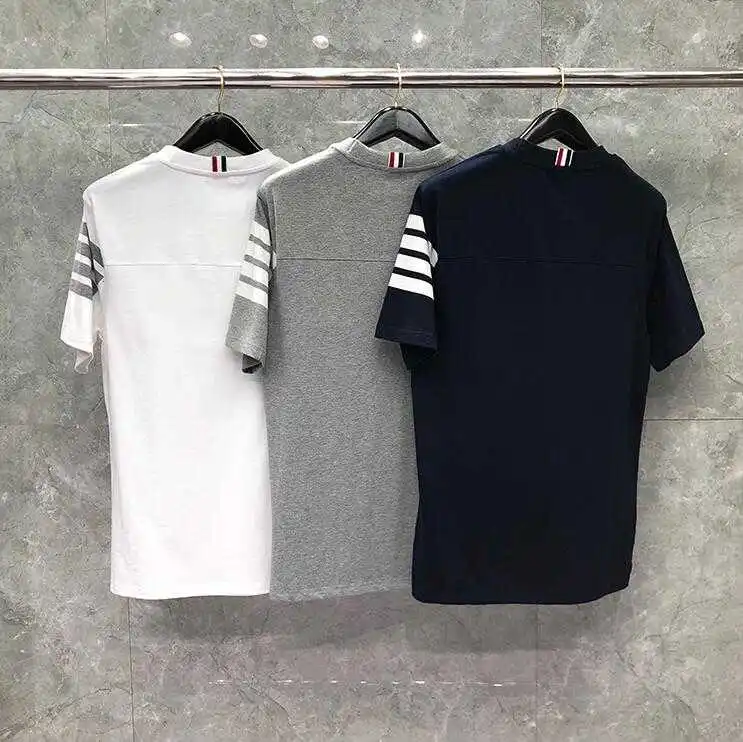 TB BROWNE New Fashion TB Brand T-Shirt Men Slim Short Sleeve Casual Clothing Solid Striped Summer O-neck Cotton Shirts
TB BROWNE New Fashion TB Brand T-Shirt Men Slim Short Sleeve Casual Clothing Solid Striped Summer O-neck Cotton Shirts