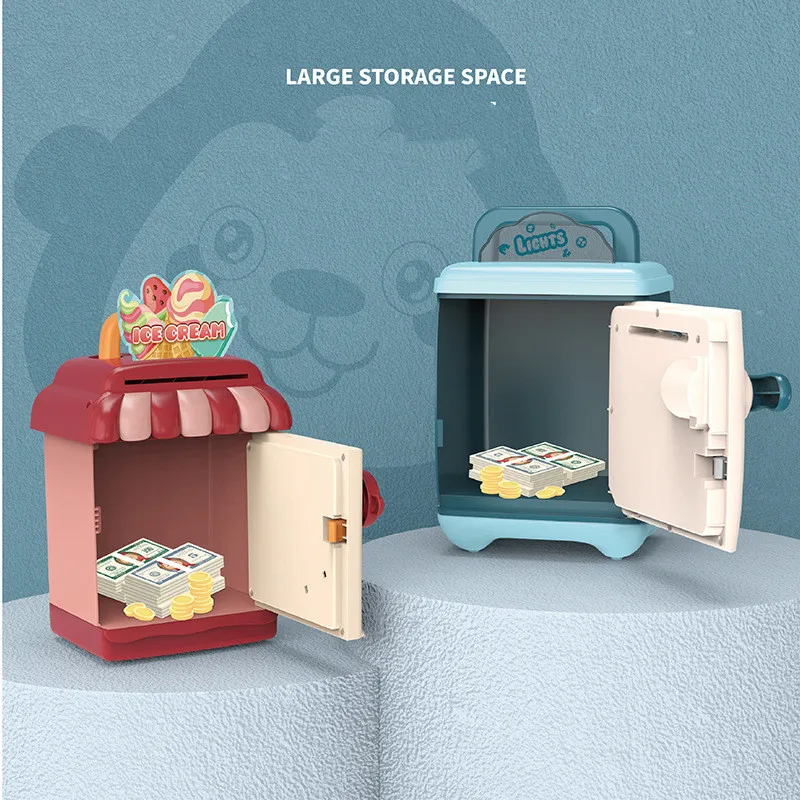 New children's multifunctional automatic coin rolling ATM fingerprint password lock deposit box creative cartoon safe piggy bank
New children's multifunctional automatic coin rolling ATM fingerprint password lock deposit box creative cartoon safe piggy bank