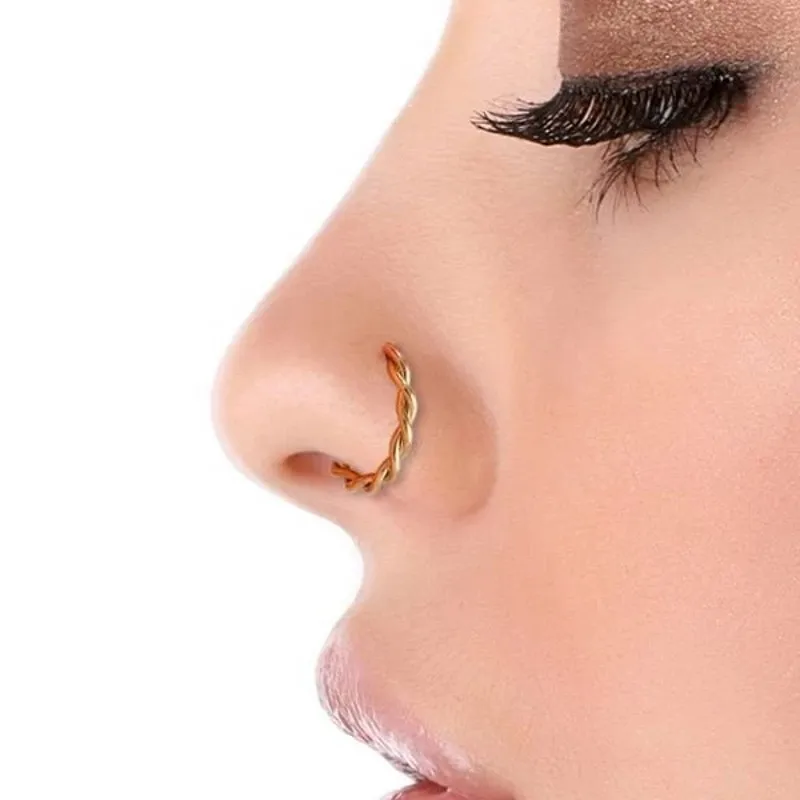 Twist C Shaped Piercing Nose Ring Hoop Septum Rings Twist U Shape Lips Nose Ear Piercing Ring Oreja Pircing Jewelry Gifts
Twist C Shaped Piercing Nose Ring Hoop Septum Rings Twist U Shape Lips Nose Ear Piercing Ring Oreja Pircing Jewelry Gifts