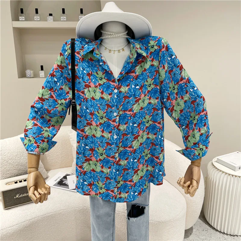 Women's Spring Summer 2021 Fashion Loose and versatile design long sleeve Vintage Floral Shirt
Women's Spring Summer 2021 Fashion Loose and versatile design long sleeve Vintage Floral Shirt