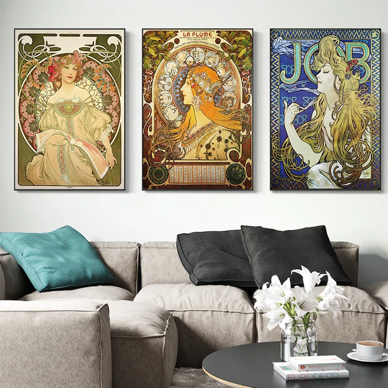 Alphonse Mucha Famous Illustration on Canvas Posters Art Prints and Prints Classical Art Nouveau Woman Art Pictures Home Decor
Alphonse Mucha Famous Illustration on Canvas Posters Art Prints and Prints Classical Art Nouveau Woman Art Pictures Home Decor