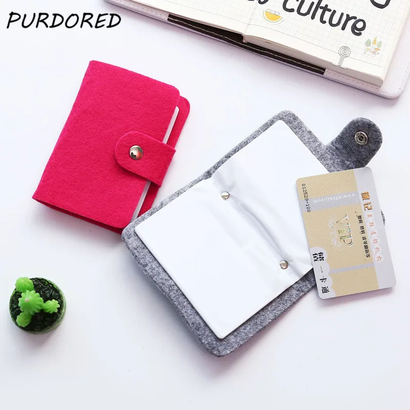 PURDORED 1 pc 24 Slots Business Card Holder Wool Felt Credit Card Case ID Card Bag porte carte bancair Organizer Dropshipping
PURDORED 1 pc 24 Slots Business Card Holder Wool Felt Credit Card Case ID Card Bag porte carte bancair Organizer Dropshipping