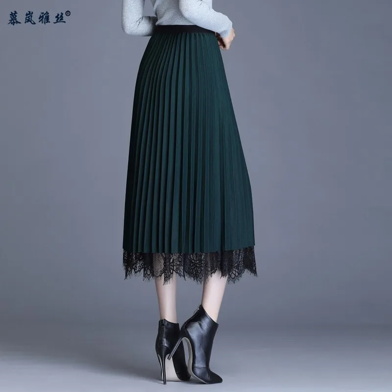 New High Quality Fashionable Double Side Lace Skirt Autumn Winter Women Pleated Casual Mid-calf Plus Size 
New High Quality Fashionable Double Side Lace Skirt Autumn Winter Women Pleated Casual Mid-calf Plus Size