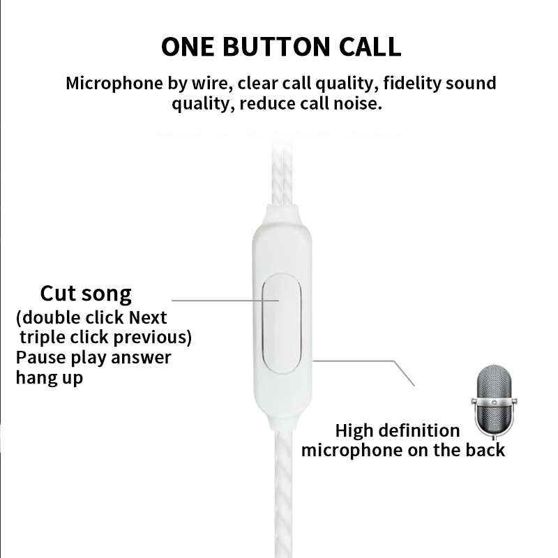 Bass Stereo Earbuds Wired Headphones Sports Earphone Music Headsets Gaming Headset For Samsung Iphone For Xiaomi Huawei Earphone
Bass Stereo Earbuds Wired Headphones Sports Earphone Music Headsets Gaming Headset For Samsung Iphone For Xiaomi Huawei Earphone