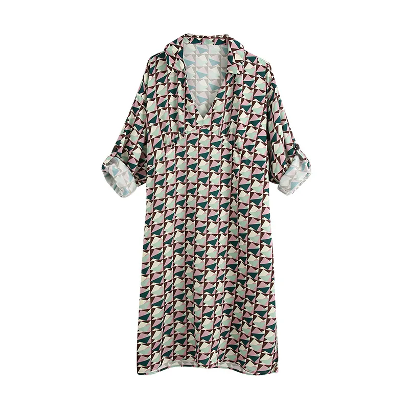 The New Spring 2021 Geometric Pattern Loose Medium and Long Print Dress with Slit At The Side and Slit At The Vertical Casual
The New Spring 2021 Geometric Pattern Loose Medium and Long Print Dress with Slit At The Side and Slit At The Vertical Casual