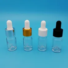 20pcs 50pcs 5ml Transparent Glass Essence Oil Bottles With Screw Cap for Lab Dropper Bottles Sample Bottle Aromatherapy Vial
