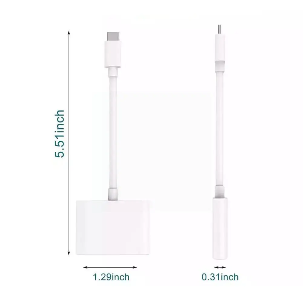 2 In 1 Type-c To Usb C 3.5mm Headphone Adapter Portable Splitter Headphone Charging Suitable For Onep D9a2
2 In 1 Type-c To Usb C 3.5mm Headphone Adapter Portable Splitter Headphone Charging Suitable For Onep D9a2