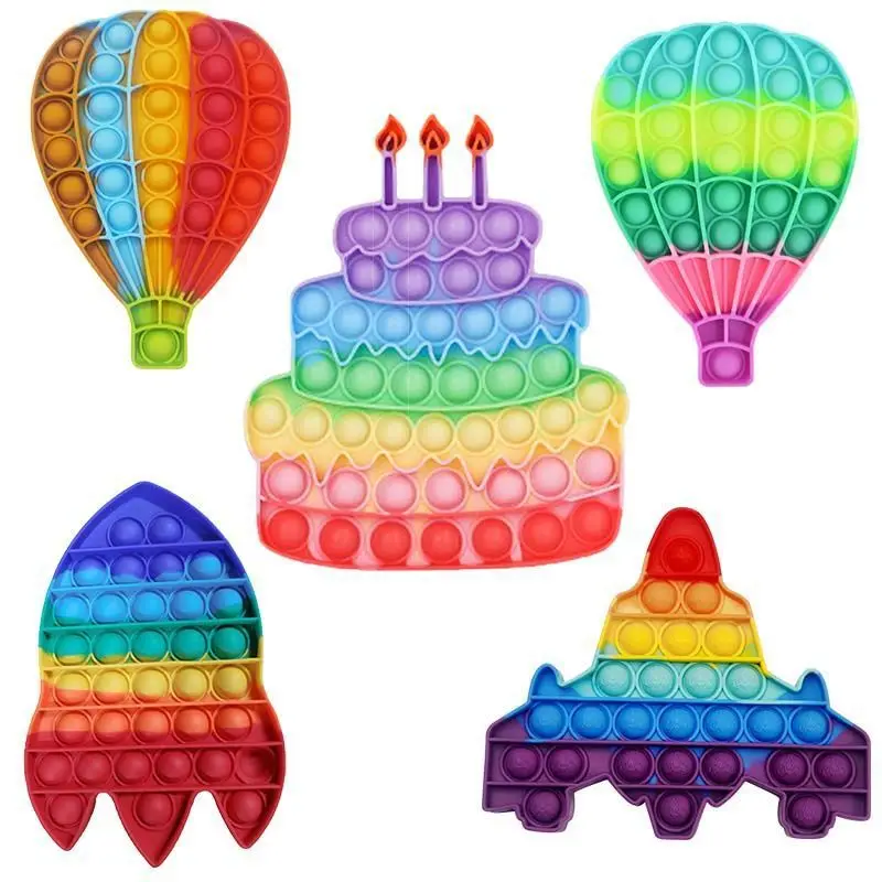 Birthday Cake Pop It Fidget Stress Squeeze Silicone Rainbow Bubble Push Antistress Adults Children Sensory Toy Relieve Autism
Birthday Cake Pop It Fidget Stress Squeeze Silicone Rainbow Bubble Push Antistress Adults Children Sensory Toy Relieve Autism