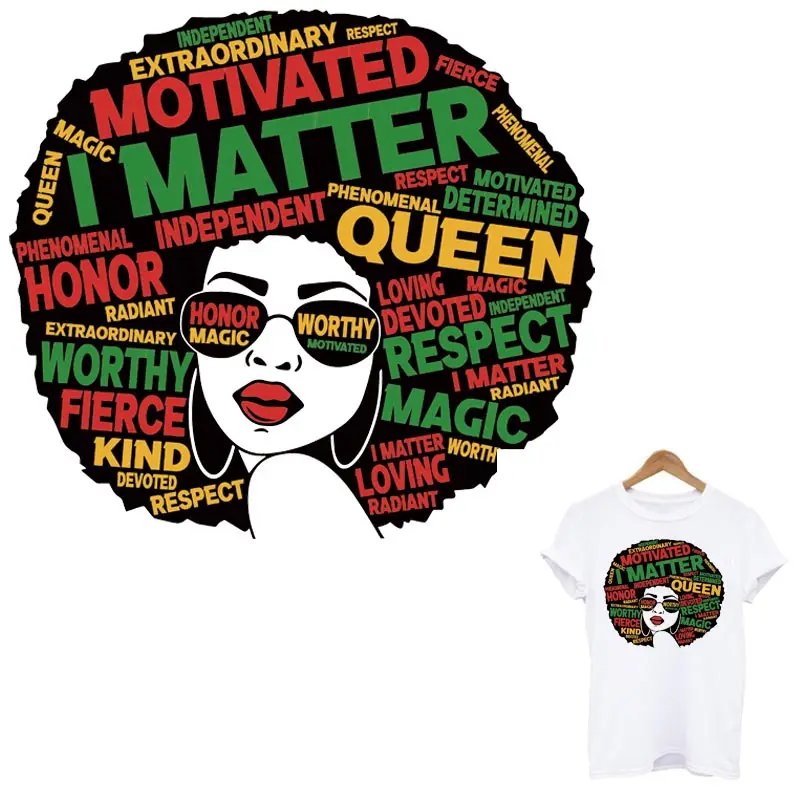 Cool Black Queen Heat Transfer Sticker Print-On Women T-Shirt Hoodies Iron On Patches For Clothing Fashion Black Lady Appliqued
Cool Black Queen Heat Transfer Sticker Print-On Women T-Shirt Hoodies Iron On Patches For Clothing Fashion Black Lady Appliqued