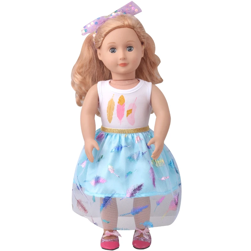 18 Inch American Dolls Girls Clothes Feather Print Dress Suit Skirt Born Baby Toys Accessories 43 Cm Boy Doll c908
18 Inch American Dolls Girls Clothes Feather Print Dress Suit Skirt Born Baby Toys Accessories 43 Cm Boy Doll c908