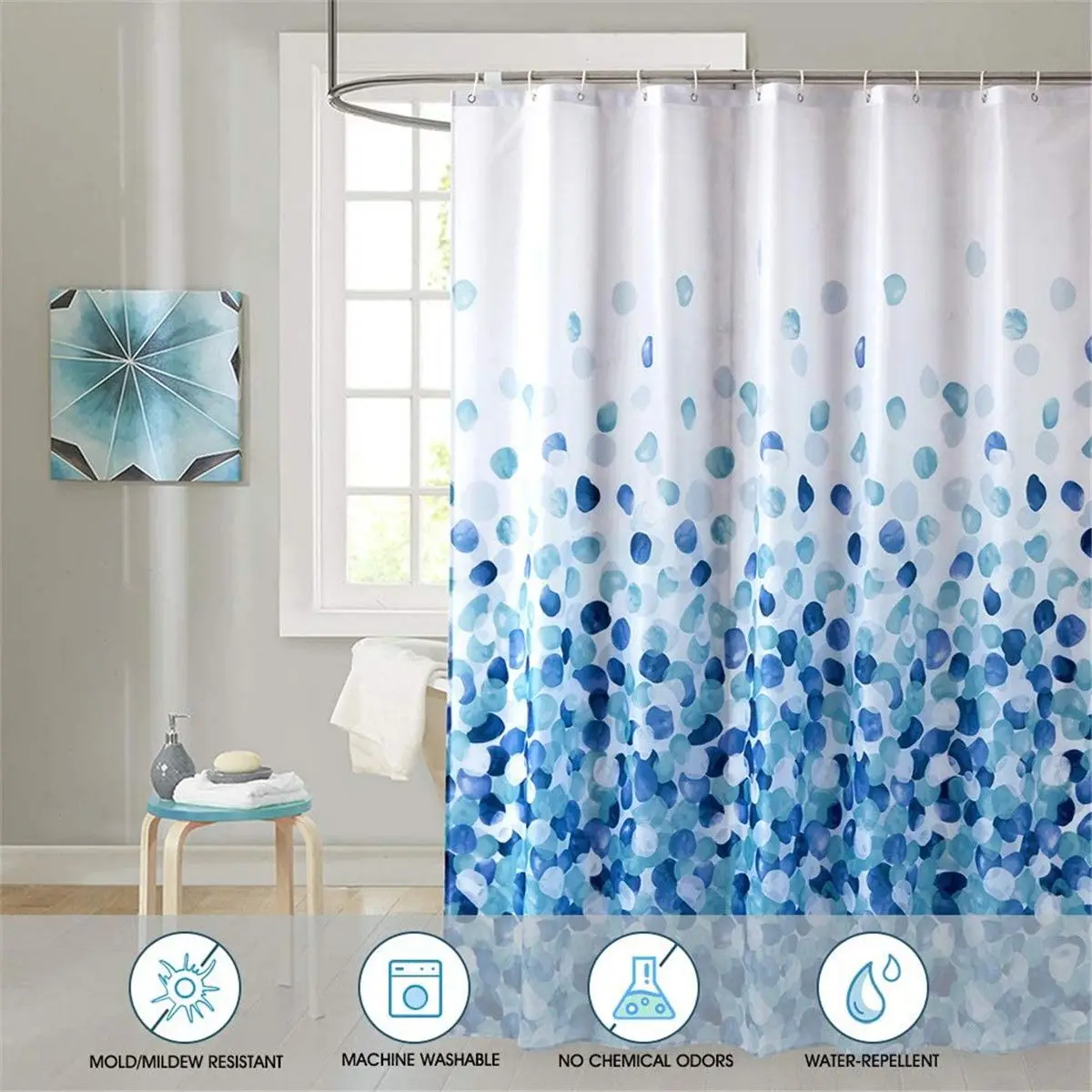 Blue Flower Waterproof Shower Curtain Mildew Proof Curtains Translucent Home Used Waterproof Mildew Curtain For Bathroom Shower
Blue Flower Waterproof Shower Curtain Mildew Proof Curtains Translucent Home Used Waterproof Mildew Curtain For Bathroom Shower