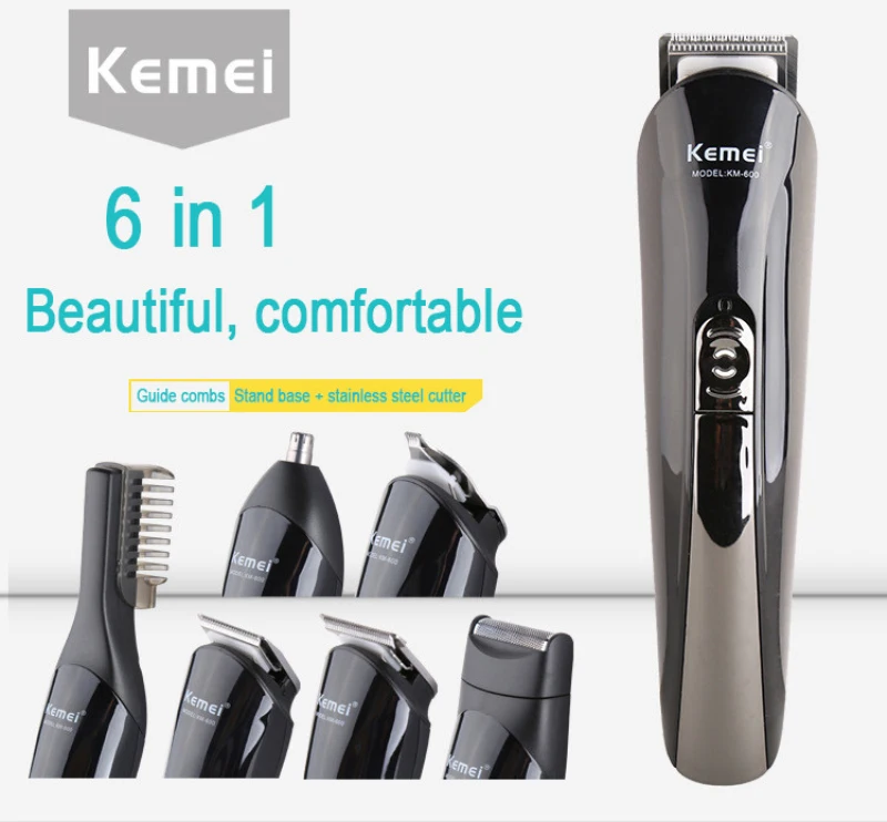 Kemei 6 In 1 Hair Clipper Barber Electric Shaver Full Set Family Personal Care Bread Razor Cutters Professional Nose Trimmer 35D
Kemei 6 In 1 Hair Clipper Barber Electric Shaver Full Set Family Personal Care Bread Razor Cutters Professional Nose Trimmer 35D