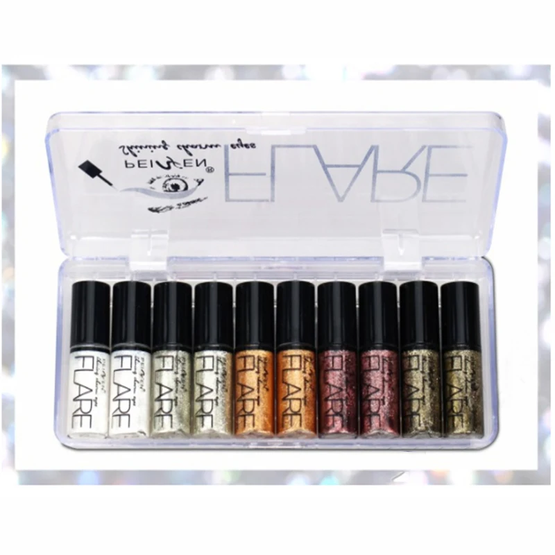 New Professional Shiny Eye Liners Cosmetics for Women Pigment Silver Rose Gold Color Liquid Glitter Eyeliner Cheap Makeup
New Professional Shiny Eye Liners Cosmetics for Women Pigment Silver Rose Gold Color Liquid Glitter Eyeliner Cheap Makeup