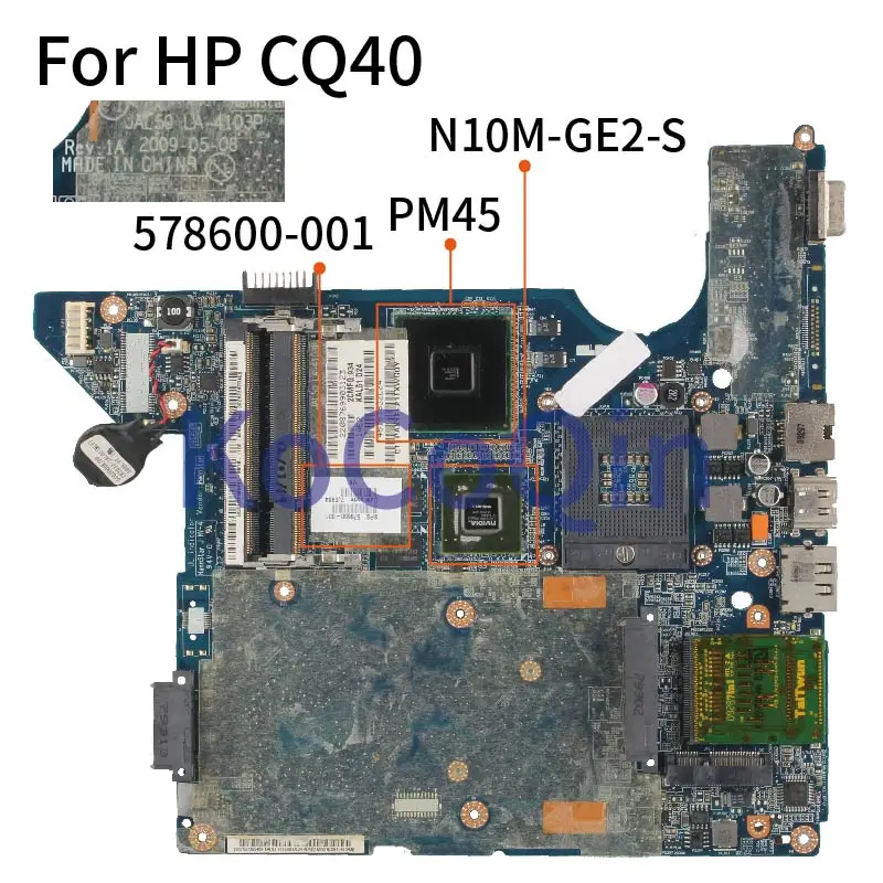 Для HP CQ40 GeForce G103M материнская плата для ноутбука 578600-001 578600-501 LA-4103P PM45 N10M-GE2-S