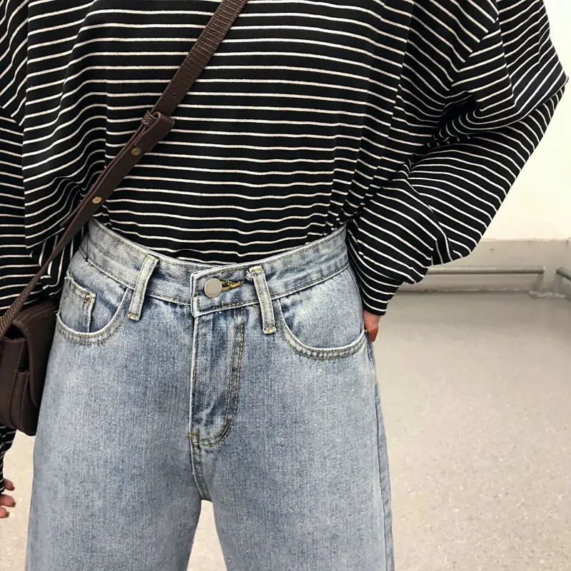 Spring new Korean elegant loose wide leg pants women's high waist SLIM STRAIGHT pants versatile cropped jeans
Spring new Korean elegant loose wide leg pants women's high waist SLIM STRAIGHT pants versatile cropped jeans
