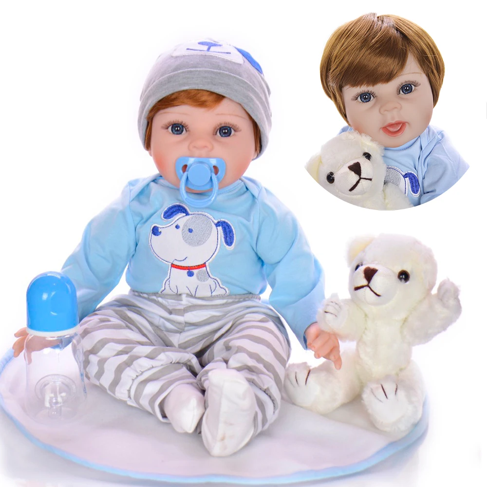 Bebe reborn menino Doll 22" silicone reborn baby doll toddler boy baby real alive bonecas gift
Bebe reborn menino Doll 22" silicone reborn baby doll toddler boy baby real alive bonecas gift