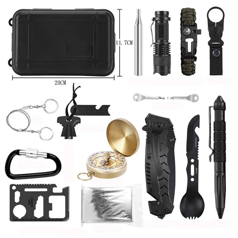 Emergency Survival Tool First Aid Kit Blanket Flashlight for Camping Adventures Professional Tactical Defense Equitment Tool
Emergency Survival Tool First Aid Kit Blanket Flashlight for Camping Adventures Professional Tactical Defense Equitment Tool