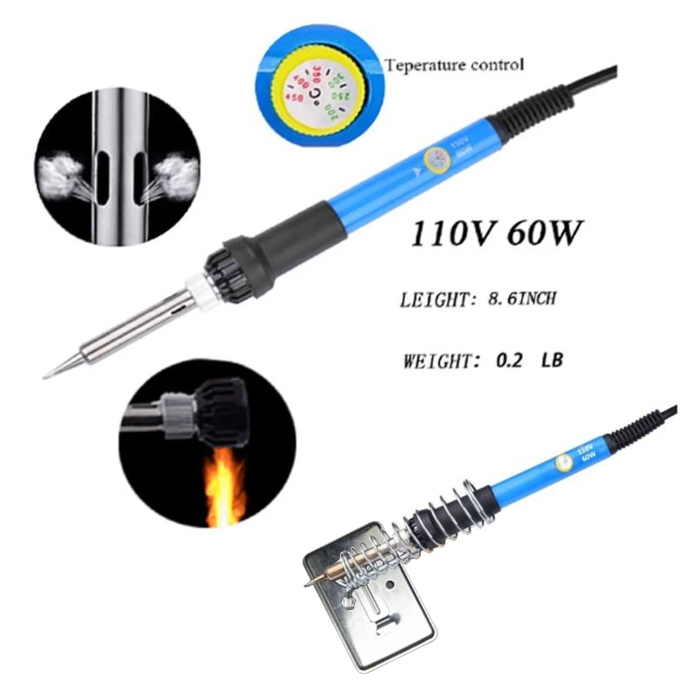 EU/Plug 10V/220V 60W Thermoregulator Soldering Iron Kit Screwdriver Desoldering Pump Tin Wire Pliers Welding Tools Bag
EU/Plug 10V/220V 60W Thermoregulator Soldering Iron Kit Screwdriver Desoldering Pump Tin Wire Pliers Welding Tools Bag