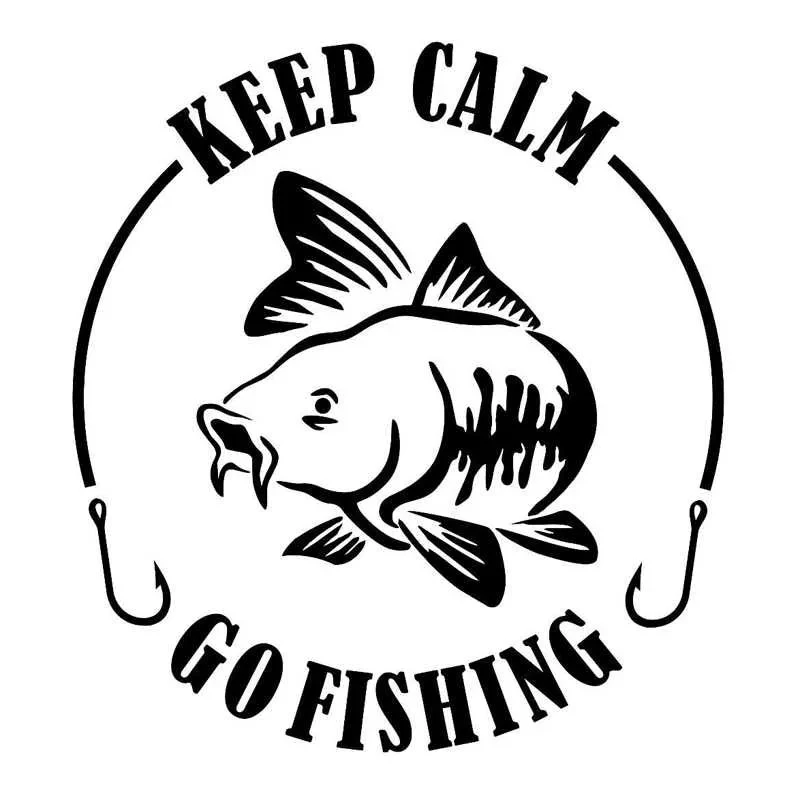 

CK3354# vinyl car sticker keep calm go fishing reflective waterproof cool waterproof removable decal self-adhesive auto sticker