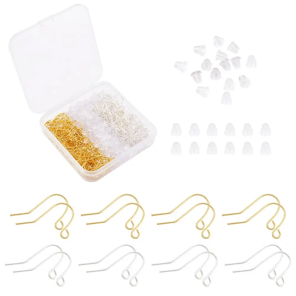 400pcs/box 7.4x7.2x1.7cm Silver Color Gold Color Iron Earrings Clasps Hooks for DIY Jewelry Making with Plastic Nuts
400pcs/box 7.4x7.2x1.7cm Silver Color Gold Color Iron Earrings Clasps Hooks for DIY Jewelry Making with Plastic Nuts