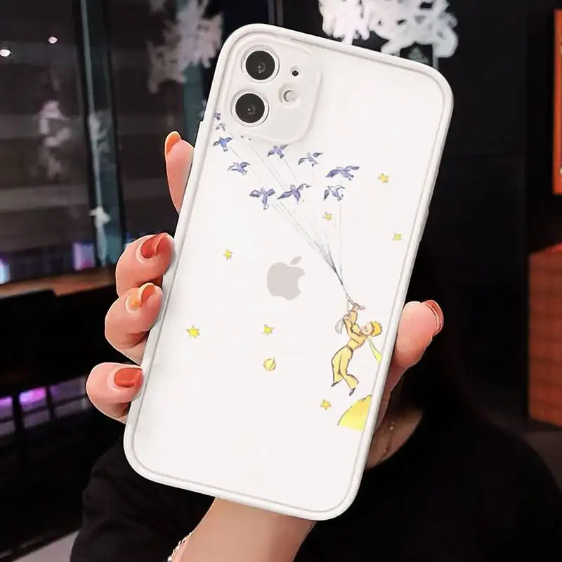 

Little Prince Phone Cases Matte transparent For White iPhone 12 Mini 11 Pro XR XS Max 7 8 Plus X Back Cover