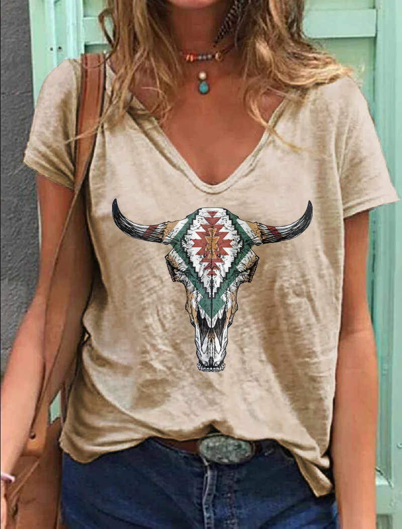 European And American Women's Clothing 2021 Amoi City Leisure Pullover Short Sleeve T-shirt Ethnic T-shirt Women2021
European And American Women's Clothing 2021 Amoi City Leisure Pullover Short Sleeve T-shirt Ethnic T-shirt Women2021