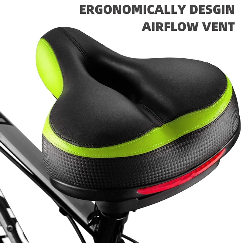 Comfortable Bicycle Bike Seat Shock Absorbing Memory Foam Waterproof Reflective Saddle Replacement | Спорт и развлечения