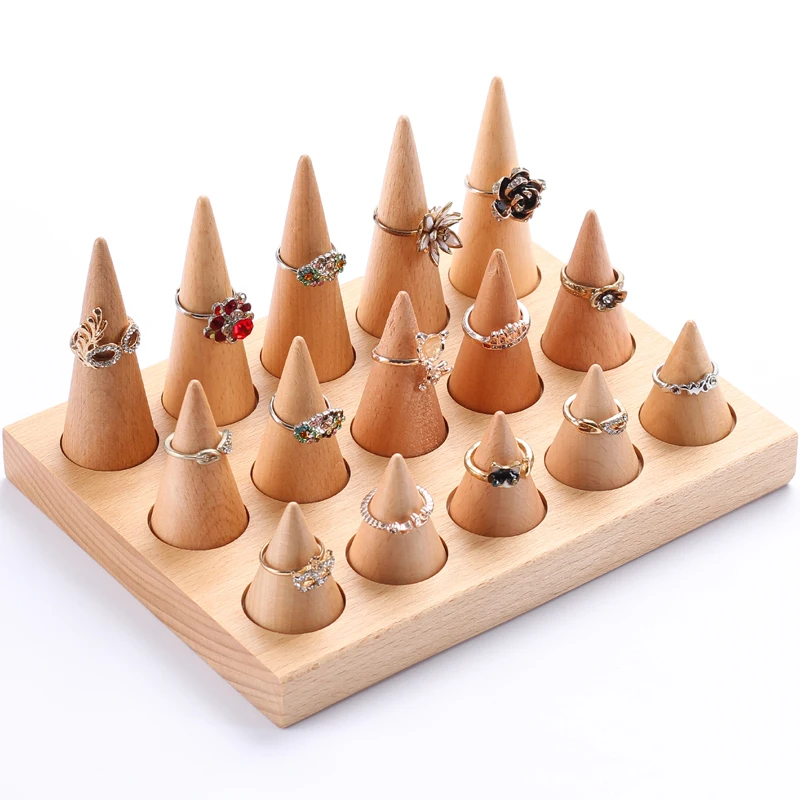 Подставка для кольца и браслета ZM904, витрина из натурального дерева в форме конуса для демонстрации колец, браслетов, ювелирных изделий
Подставка для кольца и браслета ZM904, витрина из натурального дерева в форме конуса для демонстрации колец, браслетов, ювелирных изделий