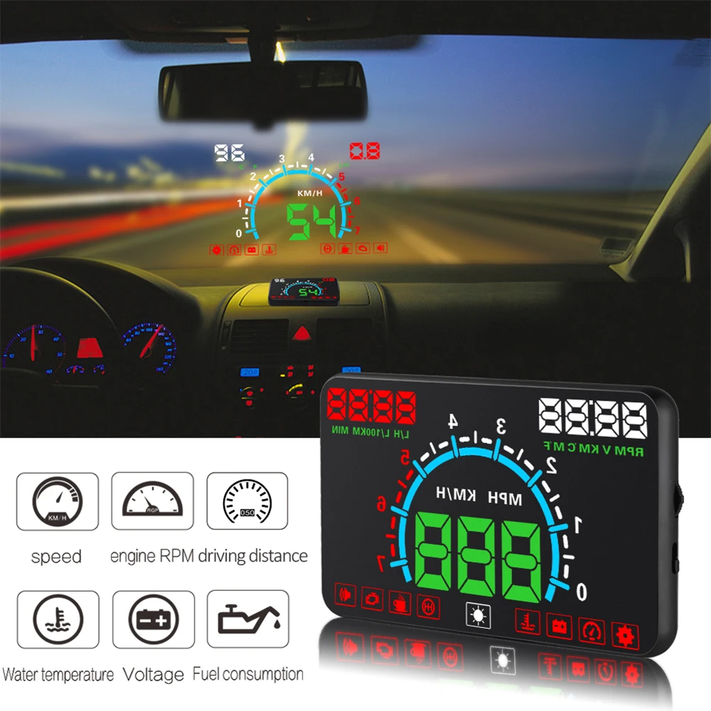 Car Head-up Display Windshield HUD 5.8" Color Display OBD2 Fault Code Diagnostic Overspeed Warning Windshield Projector System
Car Head-up Display Windshield HUD 5.8" Color Display OBD2 Fault Code Diagnostic Overspeed Warning Windshield Projector System