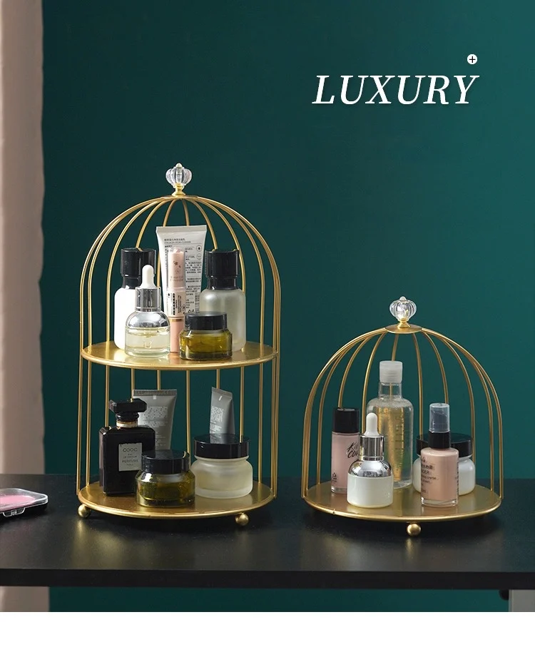 Luxury Desktop Cosmetic Storage Rack Portable Birdcage Makeup Organizer Bathroom Toiletries Shelf Perfume Nail Polish Display
Luxury Desktop Cosmetic Storage Rack Portable Birdcage Makeup Organizer Bathroom Toiletries Shelf Perfume Nail Polish Display
