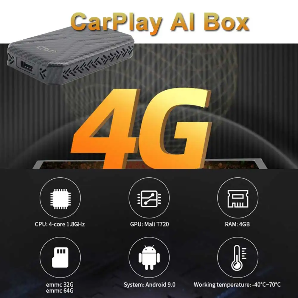 E-tron TT 4+64G Car media TV Box Carplayer Android 9.0 plug&play Box For Apple Carplay Tv Ai Box Auto Wireless Mirrorlink Video
E-tron TT 4+64G Car media TV Box Carplayer Android 9.0 plug&play Box For Apple Carplay Tv Ai Box Auto Wireless Mirrorlink Video