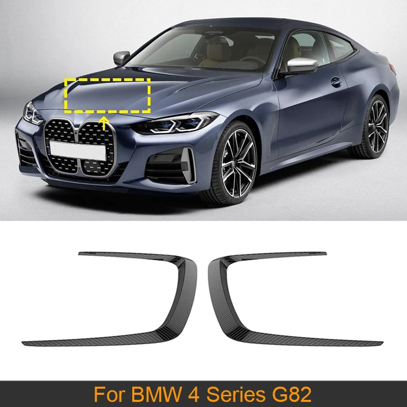 

Dry Carbon Car Front Engine Air Vent Covers Trims For BMW 4 Series G82 2021 2022 Car Engine Air Intake Fender Vents Cover Trim