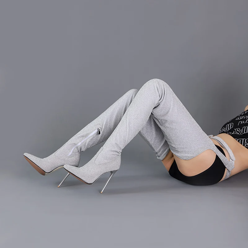 Sgesvier Autumn Shoes Women Super Thin Heels Thigh High Boots Rihanna Style Pole Dance Nightclub Catwalk Stretch Over Knee Boots
Sgesvier Autumn Shoes Women Super Thin Heels Thigh High Boots Rihanna Style Pole Dance Nightclub Catwalk Stretch Over Knee Boots