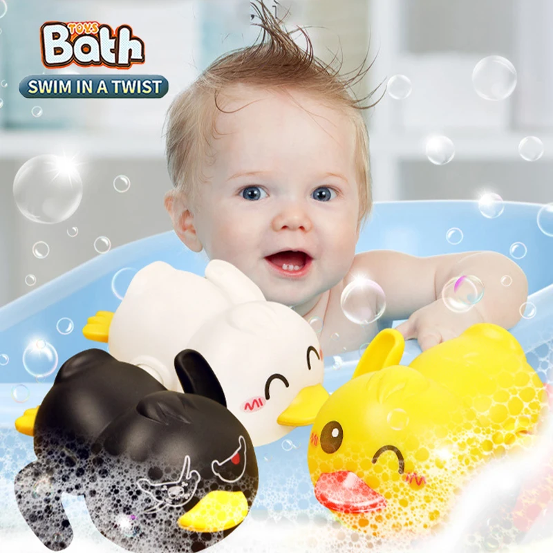 

Baby Bath Water Toys Wind up Duck Toddlers Swimming Floating Playing Paddling Set in Bathroom Beach Pool Classic Toy for Kids