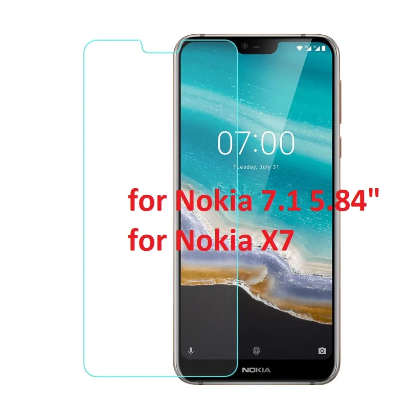 Закаленное стекло 9H для смартфона Nokia 7 1 5 84 дюйма стеклянная защитная пленка