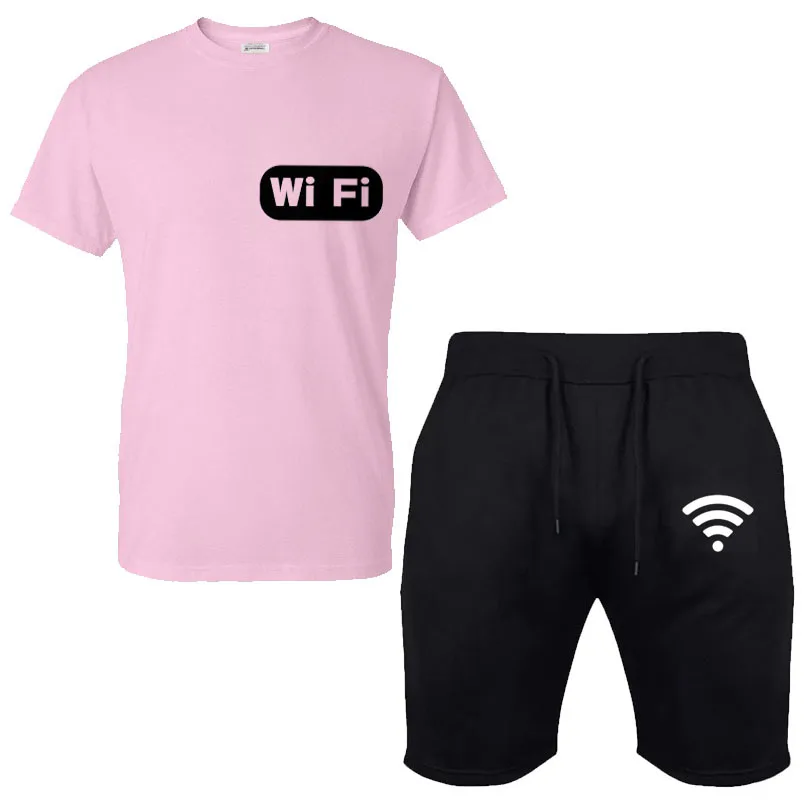 Summer personality wifi signal printing fashion short-sleeved T-shirt shorts men's set casual sports men's suit sportwear
Summer personality wifi signal printing fashion short-sleeved T-shirt shorts men's set casual sports men's suit sportwear