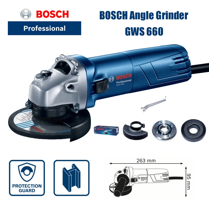 Угловая шлифовальная машина Bosch GWS 660, диаметр диска 100 мм, 660 Вт, Входная мощность, резание и шлифовка, шлифовальные инструменты Bosch
Угловая шлифовальная машина Bosch GWS 660, диаметр диска 100 мм, 660 Вт, Входная мощность, резание и шлифовка, шлифовальные инструменты Bosch